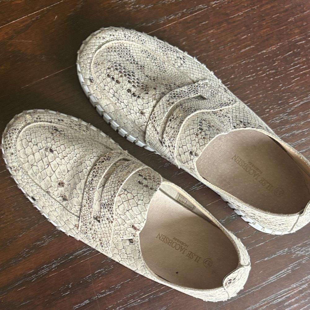 Ilse Jacobsen Snake Print Loafers - Picture 3 of 4